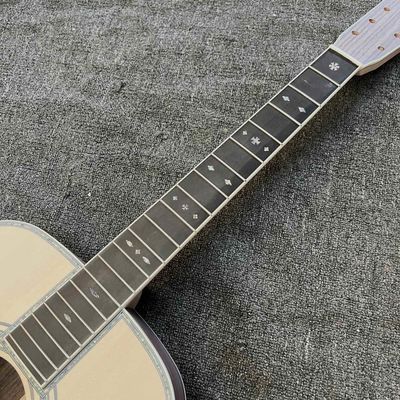 Custom Solid Spruce Top OM Kits Acoustic Guitar without Finishing, Customized Logo on Headstock fournisseur