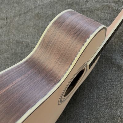 Custom Solid Spruce Top OM Kits Acoustic Guitar without Finishing, Customized Logo on Headstock fournisseur