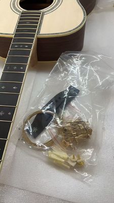 Custom Solid Spruce Top OM Kits Acoustic Guitar without Finishing, Customized Logo on Headstock fournisseur