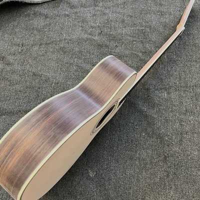 Custom Solid Spruce Top OM Kits Acoustic Guitar without Finishing, Customized Logo on Headstock fournisseur