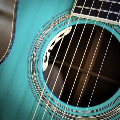 Guitare acoustique personnalisée O28 Parlour en palissandre massif, avec largeur d'écrou de 45mm, petite guitare O en finition bleu satiné fournisseur