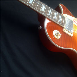 Guitare électrique LP standard avec matériel en or et incrustation de fleurs fournisseur