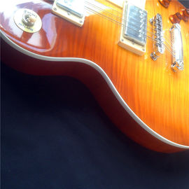 Guitare électrique LP standard avec matériel en or et incrustation de fleurs fournisseur