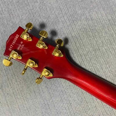 Guitare électrique jazz semi-creuse de style Gibson ES-335 personnalisée avec Bigsby fournisseur