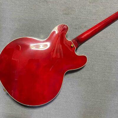 Guitare électrique jazz semi-creuse de style Gibson ES-335 personnalisée avec Bigsby fournisseur