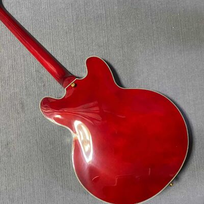 Guitare électrique jazz semi-creuse de style Gibson ES-335 personnalisée avec Bigsby fournisseur