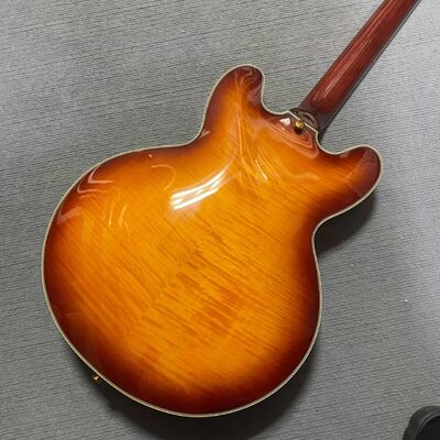 Custom Gibson Style ES Supreme Bourbon Burst Semi Hollow Body Jazz Guitare électrique fournisseur