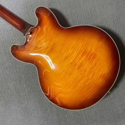 Custom Gibson Style ES Supreme Bourbon Burst Semi Hollow Body Jazz Guitare électrique fournisseur