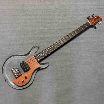 Custom Dan Armstrong 4 cordes acrylique basse électrique manche en érable touche en palissandre avec H fournisseur