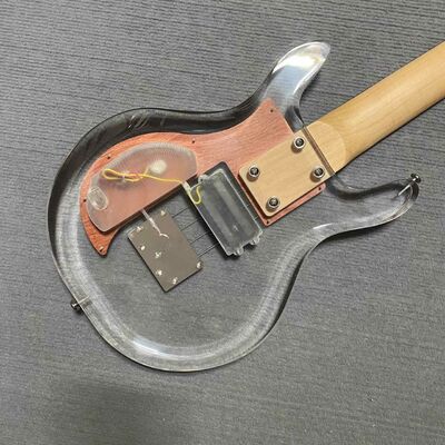 Custom Dan Armstrong 4 cordes acrylique basse électrique manche en érable touche en palissandre avec H fournisseur