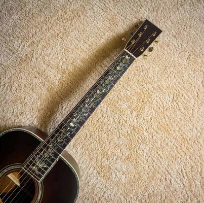 Custom 41 Inch D Body Dreadnought Wide Neck Acoustic Guitar with Solid Cocobolo Back Sides fournisseur