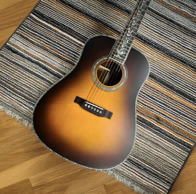 Custom 41 Inch D Body Dreadnought Wide Neck Acoustic Guitar with Solid Cocobolo Back Sides fournisseur