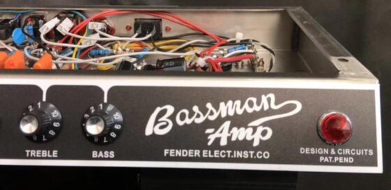 Tête d'ampli guitare Bassman à panneau noir, 2 canaux, 50 watts, 1964 6L6*2, 12AX7*4 Tubes fournisseur