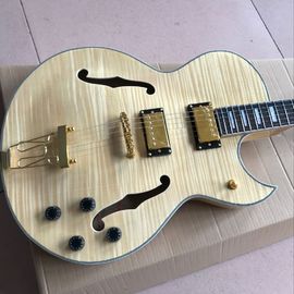 Guitare électrique,double flamme de tigre,guitare en bois naturel. fournisseur