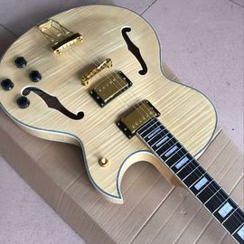 Guitare électrique,double flamme de tigre,guitare en bois naturel. fournisseur