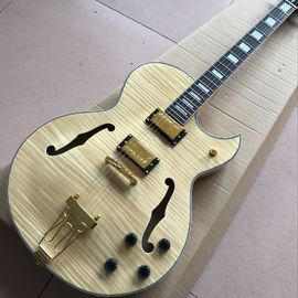 Guitare électrique,double flamme de tigre,guitare en bois naturel. fournisseur