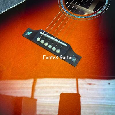 Guitare acoustique personnalisée J45s en bois massif, 41 pouces, avec touche en ébène, chevrons, ormeau fournisseur