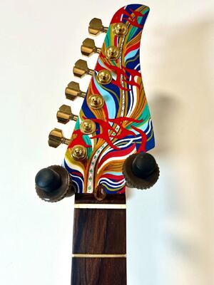 Guitare électrique peinte à la main personnalisée, accepter guitare et basse avec OEM fournisseur