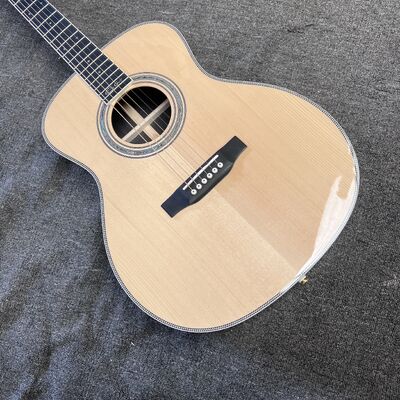 AAAAA haut en sapin massif OM corps SOLID ROSEWOOD arrière côté acoustique de la guitare noix d'os fournisseur