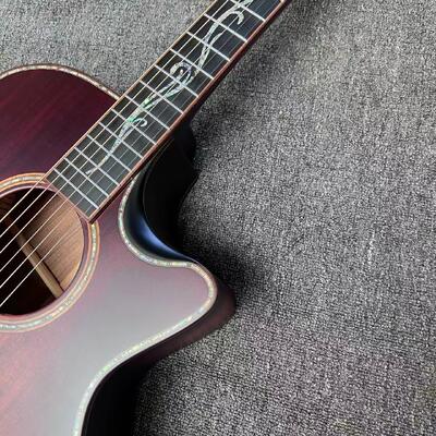 AAAAA dessus en koa solide corps k24ce dos en KOA solide écrou en os pour guitare acoustique de style Taylor fournisseur