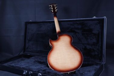 La meilleure qualité en stock Corps creux complet Guitare électrique de 41 pouces Petit matériel en or Couleur noire fournisseur