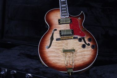La meilleure qualité en stock Corps creux complet Guitare électrique de 41 pouces Petit matériel en or Couleur noire fournisseur