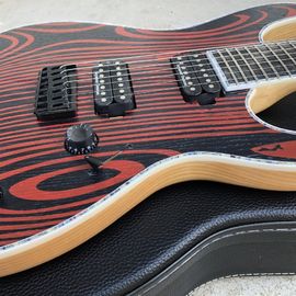 2019 Maple Top 7 Strings Guitare électrique,Abalone liant,Ebonné tableau de bord Col du corps Guitare électrique fournisseur