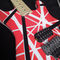5150 série rayée rouge/noir/blanc, clavier en érable, Floyd Rose verrouillage Tremol Wolfgang Eddie Van Halen style guitare fournisseur