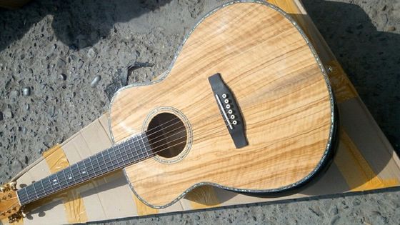 AAAA tout en bois d'olivier massif personnalisé guitare personnalisée de style OM Gotoh tuner peg guitare électrique acoustique fournisseur