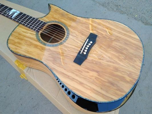 Guitare personnalisée AAAA tout en bois d'olivier importé. Guitare de style Ryan. fournisseur