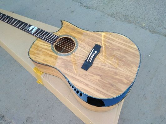 Guitare personnalisée AAAA tout en bois d'olivier importé. Guitare de style Ryan. fournisseur