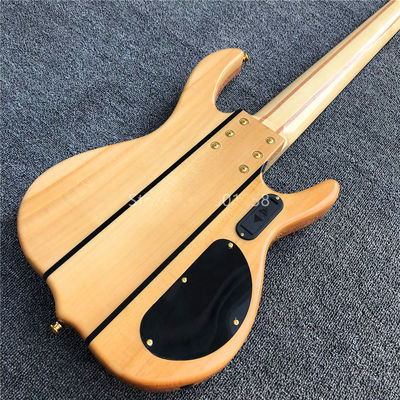 Ken Smith 6 cordes Guitare électrique basse,Arbre d'érable à éclatement Pickups actifs Guitare basse matériel doré fournisseur