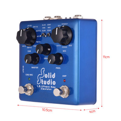 Solid Studio – simulateur d'ampli de puissance IR, pédale multi-effets pour guitare, double interrupteur au pied, 8 armoires intégrées, 8 microphones True Bypass fournisseur