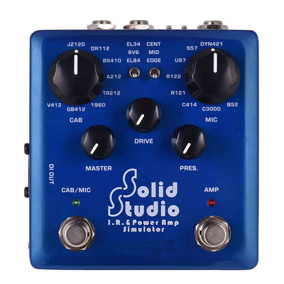 Solid Studio – simulateur d'ampli de puissance IR, pédale multi-effets pour guitare, double interrupteur au pied, 8 armoires intégrées, 8 microphones True Bypass fournisseur