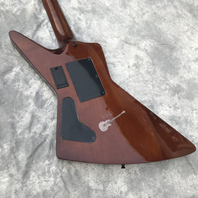 Guitare électrique personnalisée Marron Rosewood Top Couvert Maple Fingerboard 7 cordes Double swing Logo personnalisable fournisseur