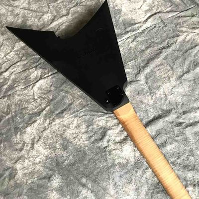 Couverture de flamme personnalisée à 7 cordes couvercle de flamme coupe d'érable liant le tableau d'empreintes digitales bord de côté Light Point Guitare électrique fournisseur