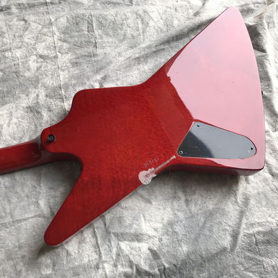 Guitare électrique personnalisée Vin Rouge Rosewood Top Covered Hardware Noir Peut être personnalisé Logo fournisseur