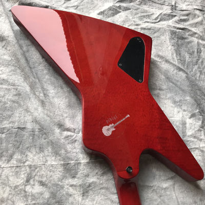 Guitare électrique personnalisée Vin Rouge Rosewood Top Covered Hardware Noir Peut être personnalisé Logo fournisseur