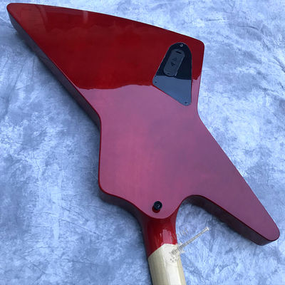 Guitare électrique personnalisée en bois de rose couvert par le haut Hardware noir en Bourgogne fournisseur