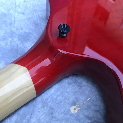 Guitare électrique personnalisée en bois de rose couvert par le haut Hardware noir en Bourgogne fournisseur
