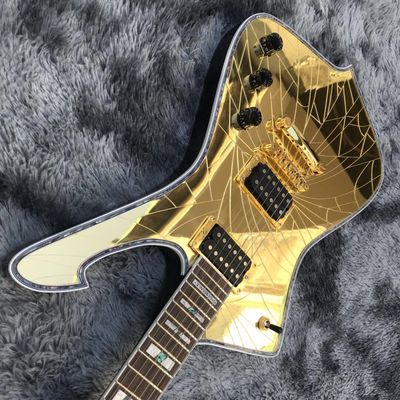 Grand Custom Gold Crack Mirror Paul PS10LTD Guitare Ice Man Guitare électrique à reliure blanche fournisseur