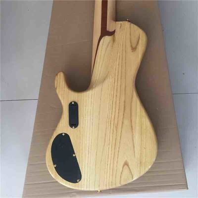 Disque porté sur mesure en érable haut 6 cordes basse Guitare cou à travers le corps ébène tableau d'empreintes digitales Active Pickups Bass électrique fournisseur