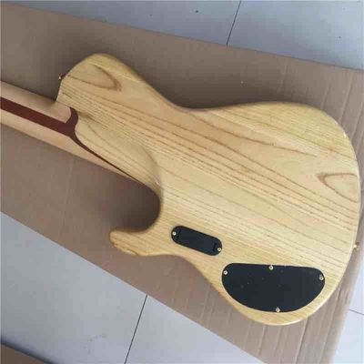 Disque porté sur mesure en érable haut 6 cordes basse Guitare cou à travers le corps ébène tableau d'empreintes digitales Active Pickups Bass électrique fournisseur