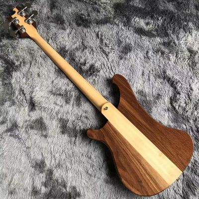 Personnalisé 4 cordes de bois de noyer d'érable de doigt de poignet de cou à travers le corps basse électrique fournisseur