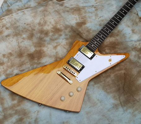 Guitare électrique personnalisée à flammes d'érable FloydRose Tremolo Dimebag Slime Guitare électrique personnalisée Korena Explorer en stock A fournisseur