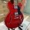 Guitare électrique semi creuse faite sur commande Jazz Model de style d'es 335 dans la couleur rouge transparente fournisseur