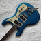 Personnalisé 1966 Ventures Mosrite Zero Fret JRM Johnny Ramone Guitare électrique Tremolo Tailpiece en couleur bleue fournisseur