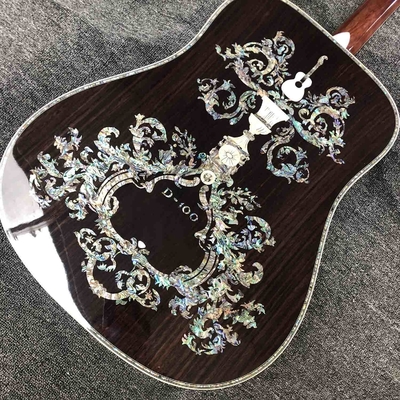 Custom AAAAA Fabriqué à la main D100AA Tout en bois massif Vintage D Dreadnought D100A Guitare acoustique de luxe fournisseur