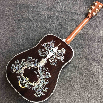 Custom AAAAA Fabriqué à la main D100AA Tout en bois massif Vintage D Dreadnought D100A Guitare acoustique de luxe fournisseur