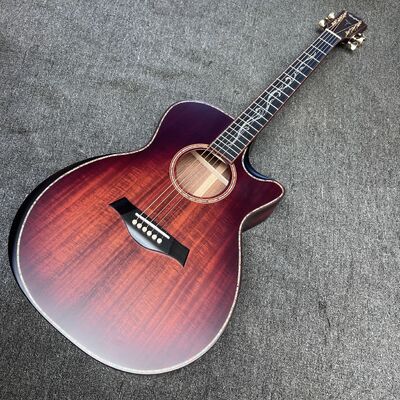 AAAAA dessus en koa solide corps k24ce dos en KOA solide écrou en os pour guitare acoustique de style Taylor
